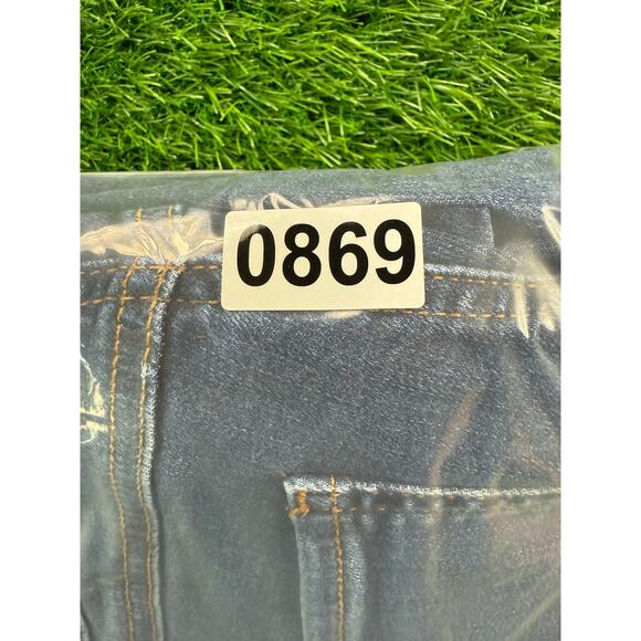 GUESS 1981 Flare Jeans Sz 30 Medium Wash Blue Button Fly Women Stretch Denim Y2K - Picture 11 of 11